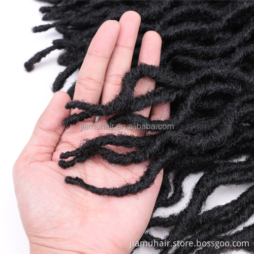 Synthetic Gypsy Locs Hair Extension Braids Ombre Color Wavy Curly Crochet Brais Hair Goddess Locs Hair Wholesale